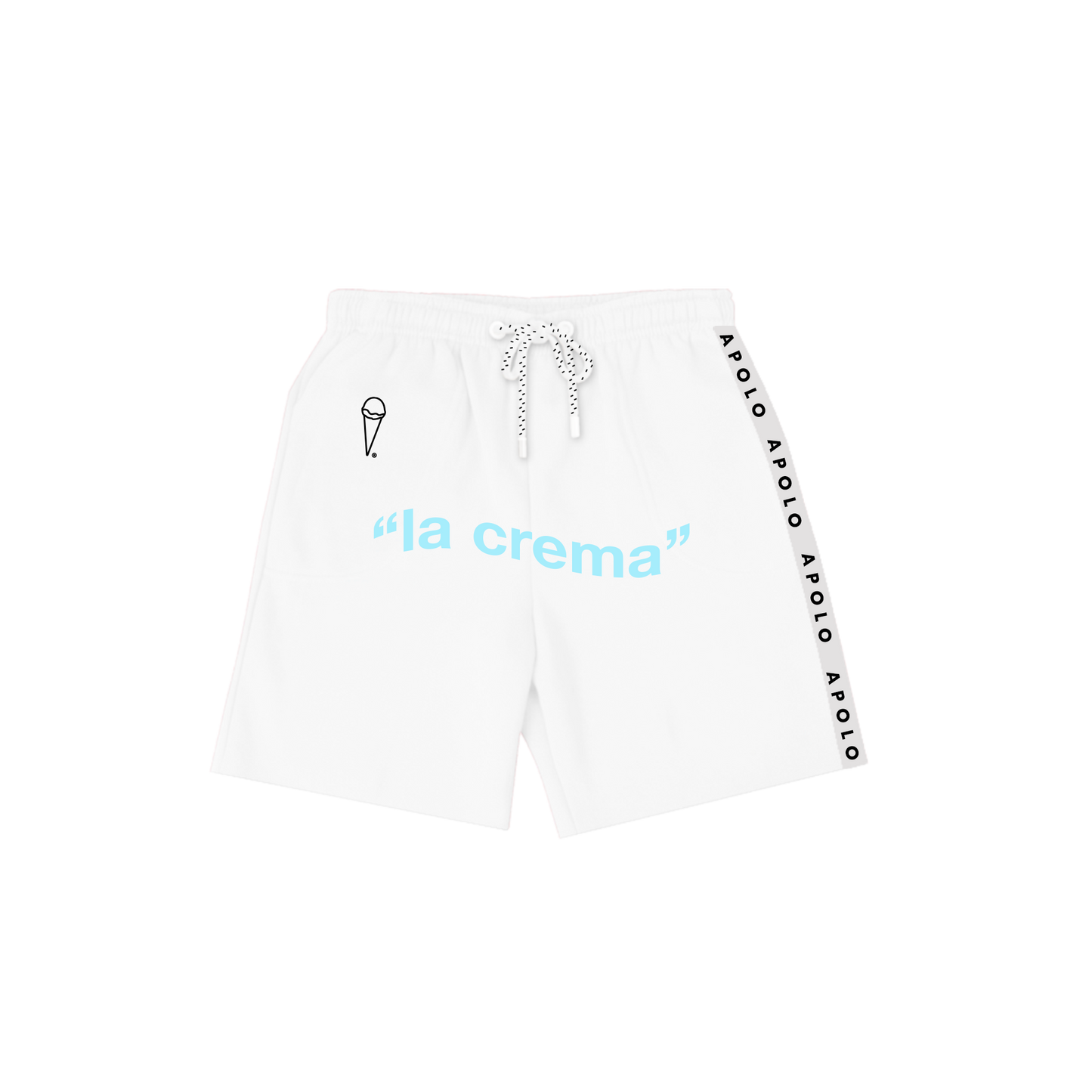 La crema Patch Shorts - White